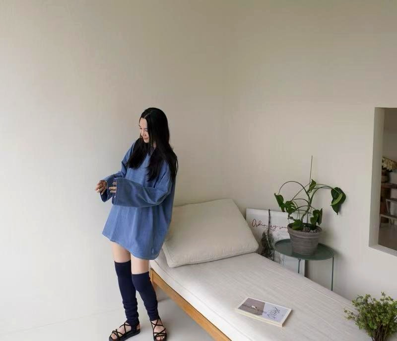 루즈 캐주얼 데님 셔츠 - 패셔너블하고 다재다능한