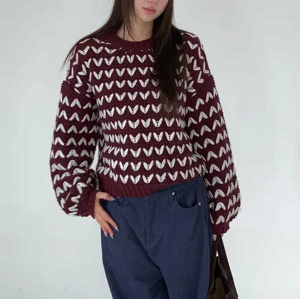 Cozy Knitted Sweater, Fashionable Casual Style