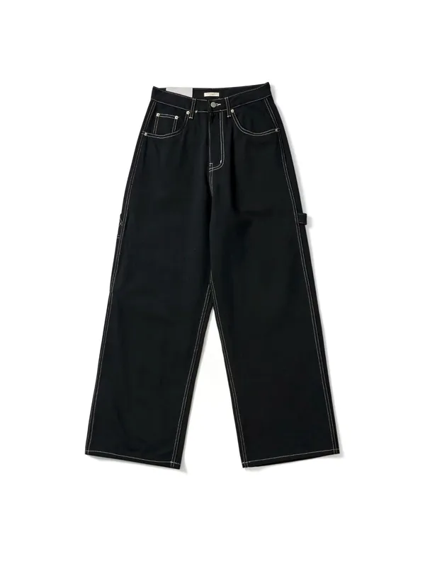 Fashionable Loose Fit Men's Jeans, Classic Black Design