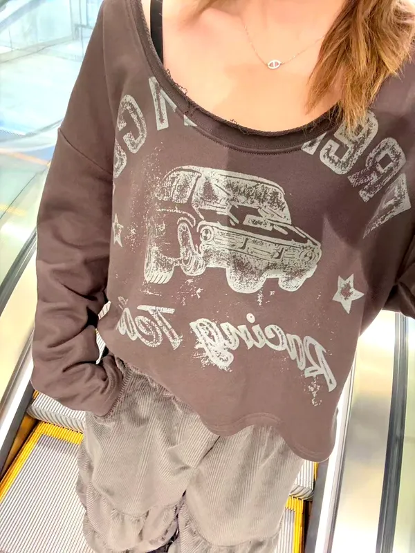 Vintage Style Printed Women's Top - Comfortable and Casual
