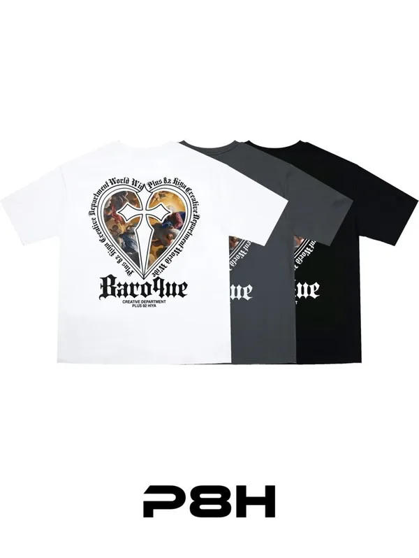 Trendy Graphic Short Sleeve T-Shirt, Fashionable Design