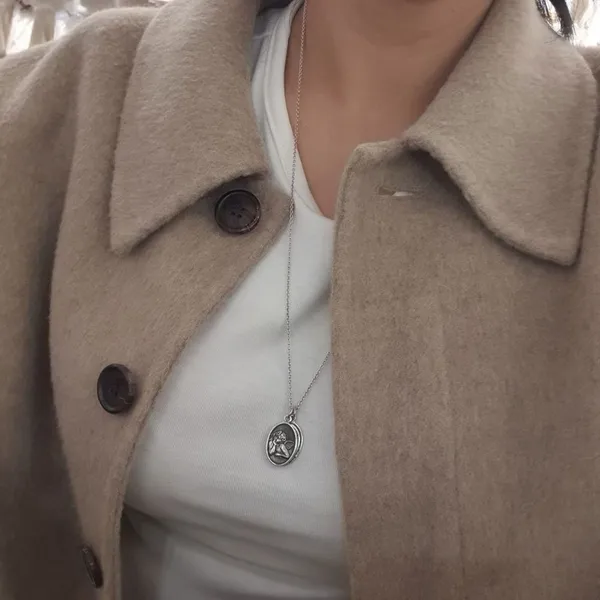Vintage Style Silver Pendant Necklace