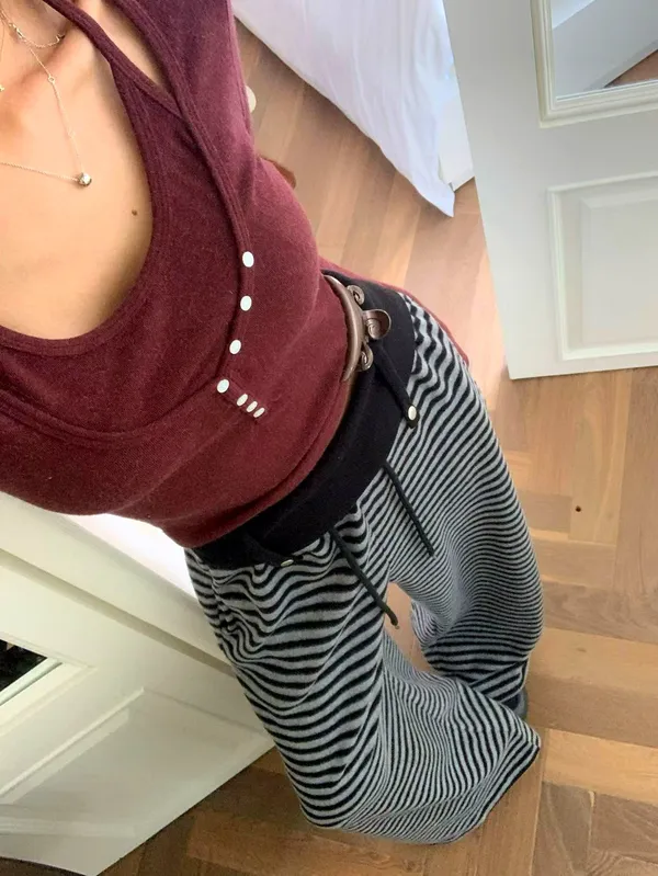 Fashionable Casual Striped Pants, Comfortable and Versatile