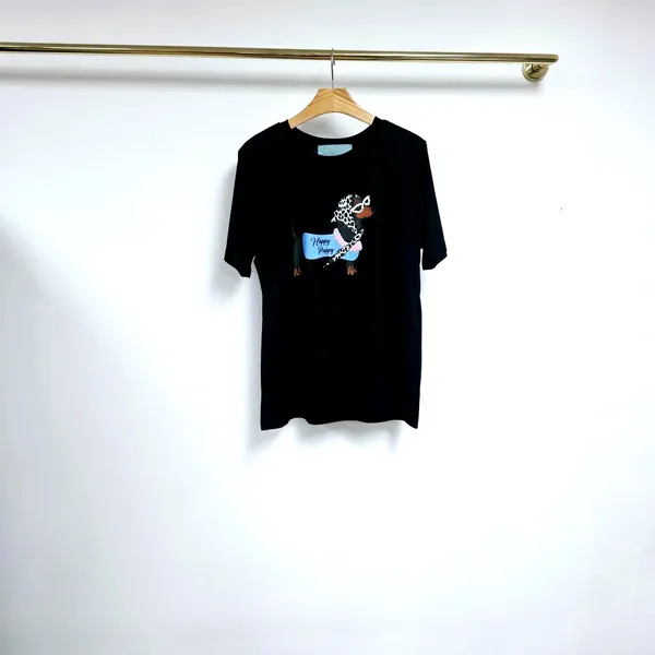 Personalized Printed Black T-Shirt - Comfortable and Versatile