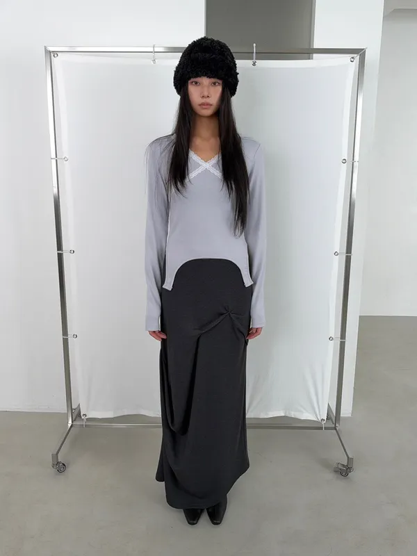 Stylish and Elegant Maxi Dress Paired with a Knit Top