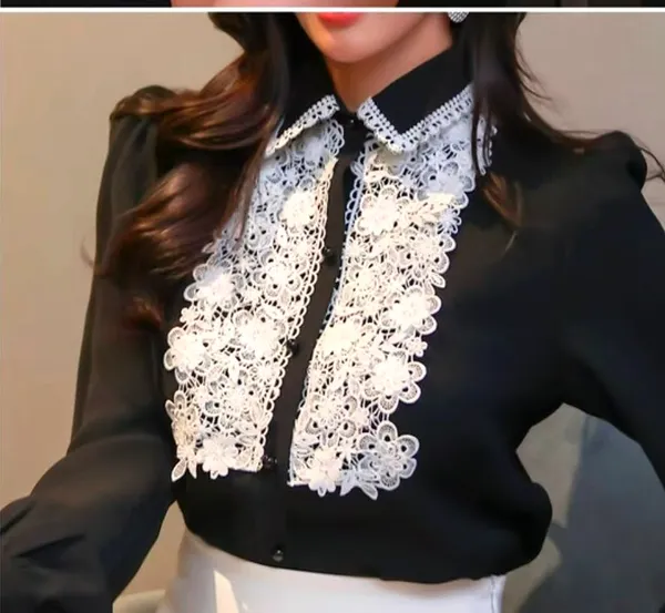 Elegant Lace-Trimmed Women's Top - Showcase Your Charming Aura