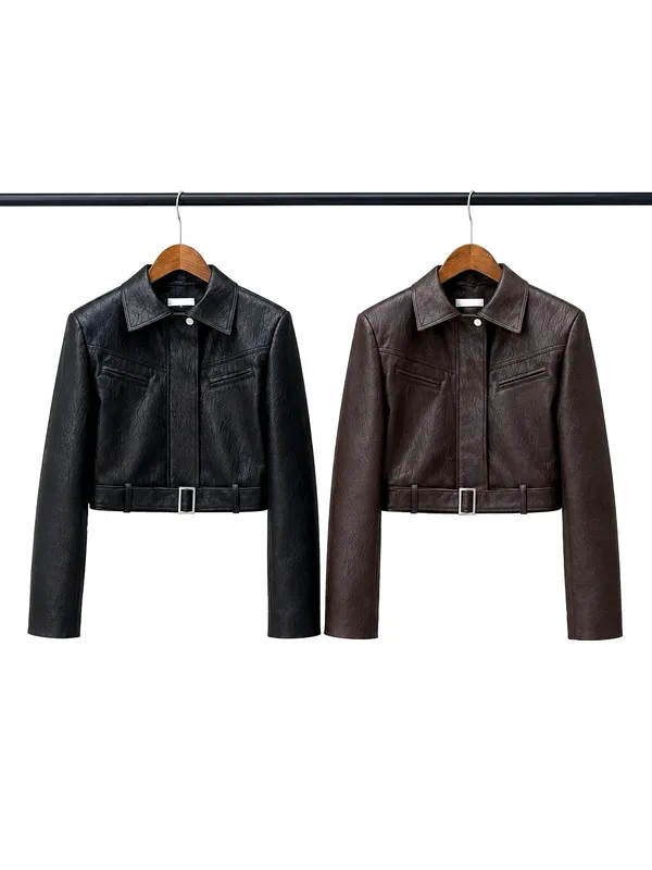 Stylish Women's Jacket with Classic Leather Design