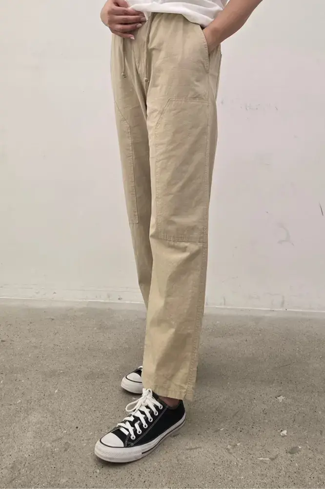 캐주얼 루즈핏 면린넨 바지, 편안하고 통기성 좋음