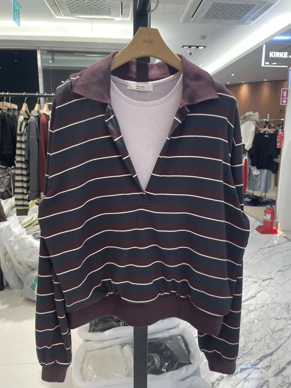 Striped Patchwork Casual Top - Fashionable and Versatile