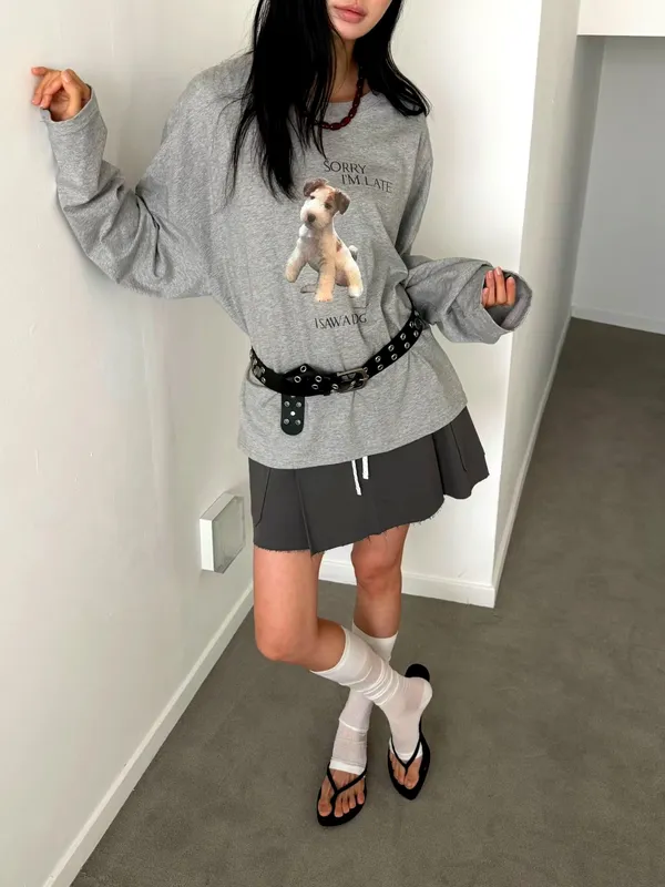 Cute Printed Loose T-Shirt, Comfortable Casual Style