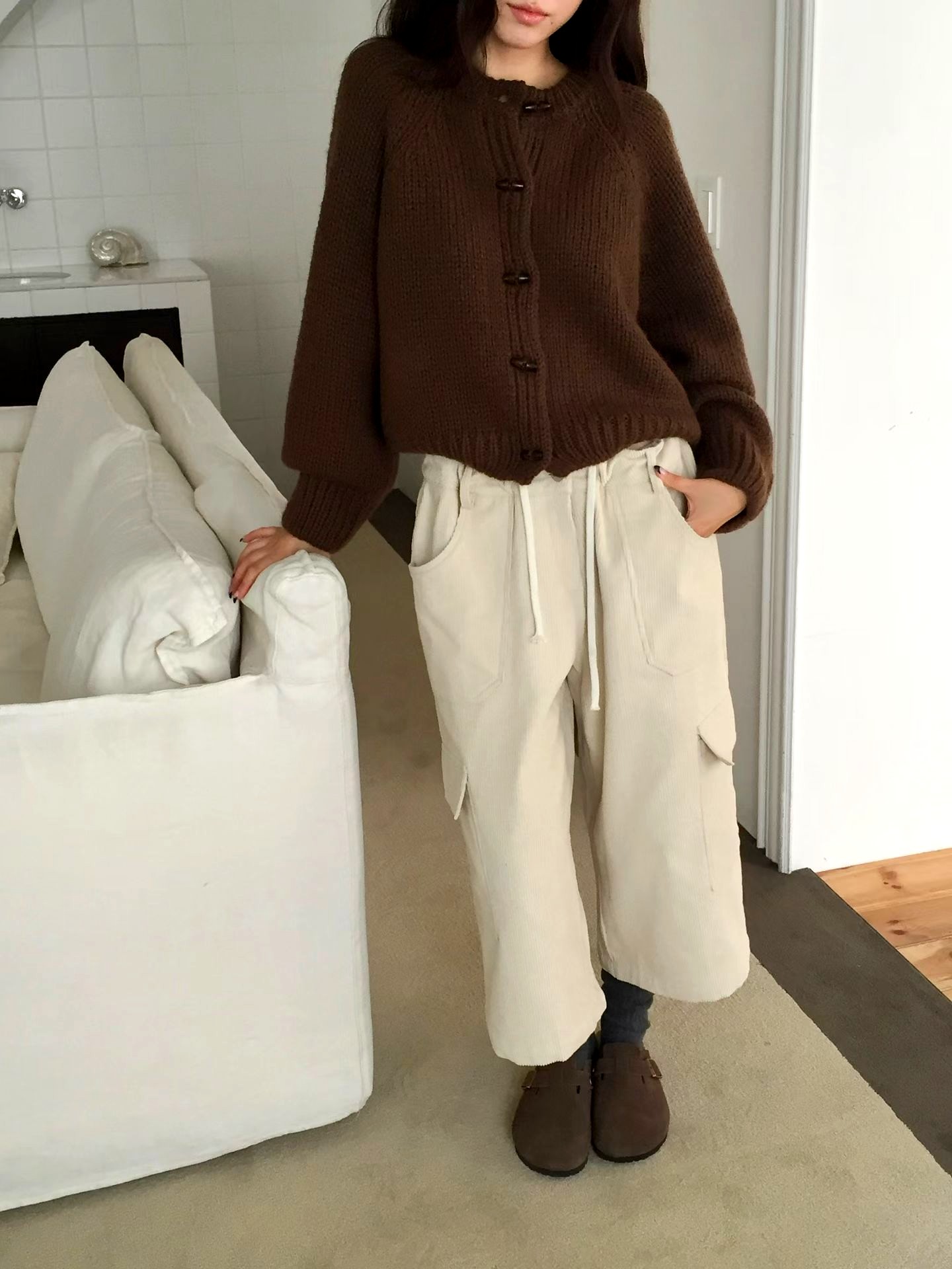 패셔너블한 루즈핏 여성 캐주얼 바지, 편안하고 다재다능