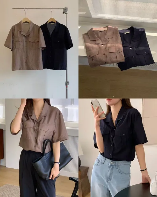 Stylish Casual Short Sleeve Shirt, Perfect for Summer Outfits
