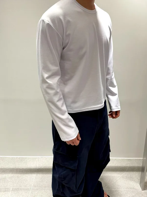 Minimalist Comfortable Men's Long Sleeve T-Shirt, Versatile Casual Style
