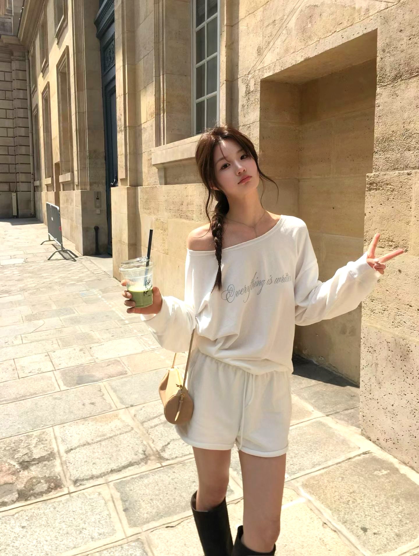 캐주얼 루즈핏 레터 프린트 탑