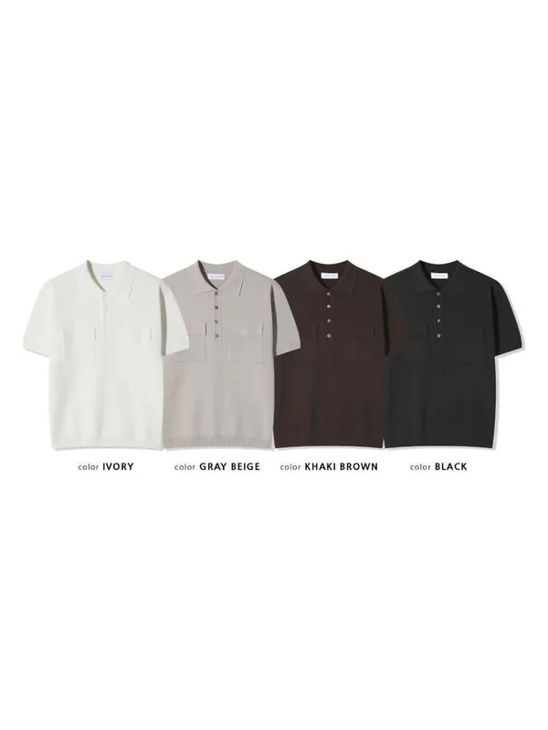 Minimalist Short Sleeve Polo Shirt, Perfect for Summer Wear