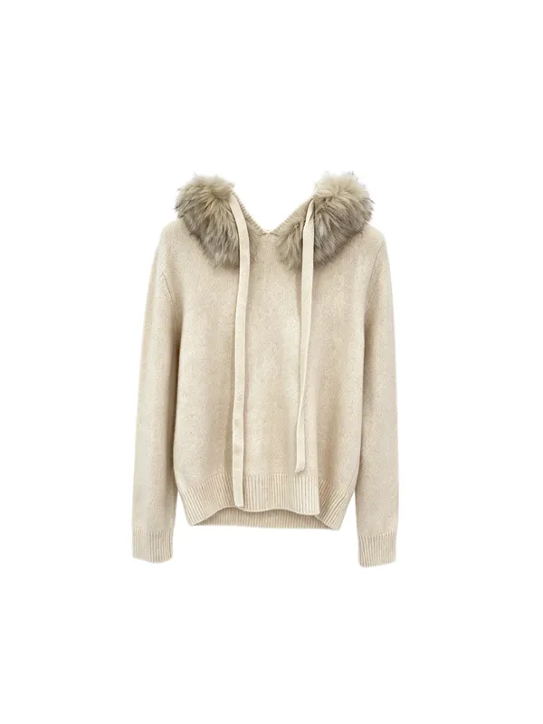 Cozy Plush Hooded Knit Sweater - A Fashion Must-Have