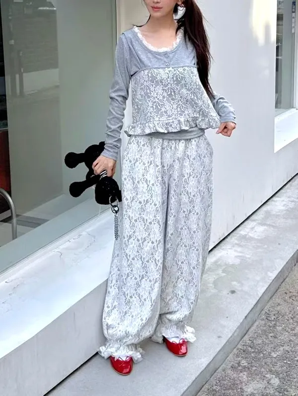 Casual Lace Women's Pants - Comfortable and Stylish