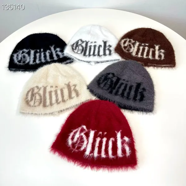 Fashionable Plush Letter Hat - Warm and Unique