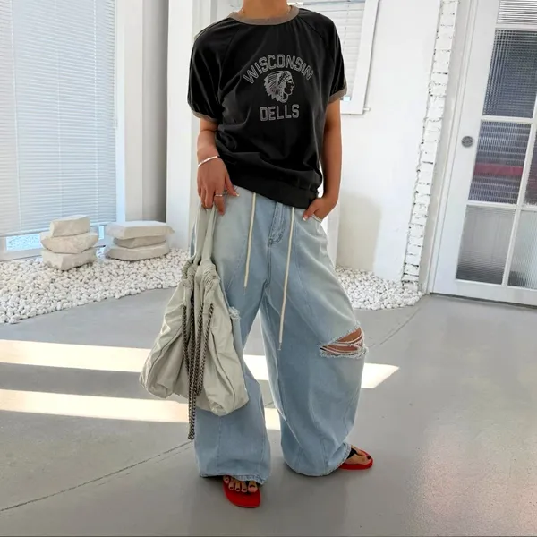 Stylish Printed Short Sleeve T-Shirt, Comfortable and Versatile