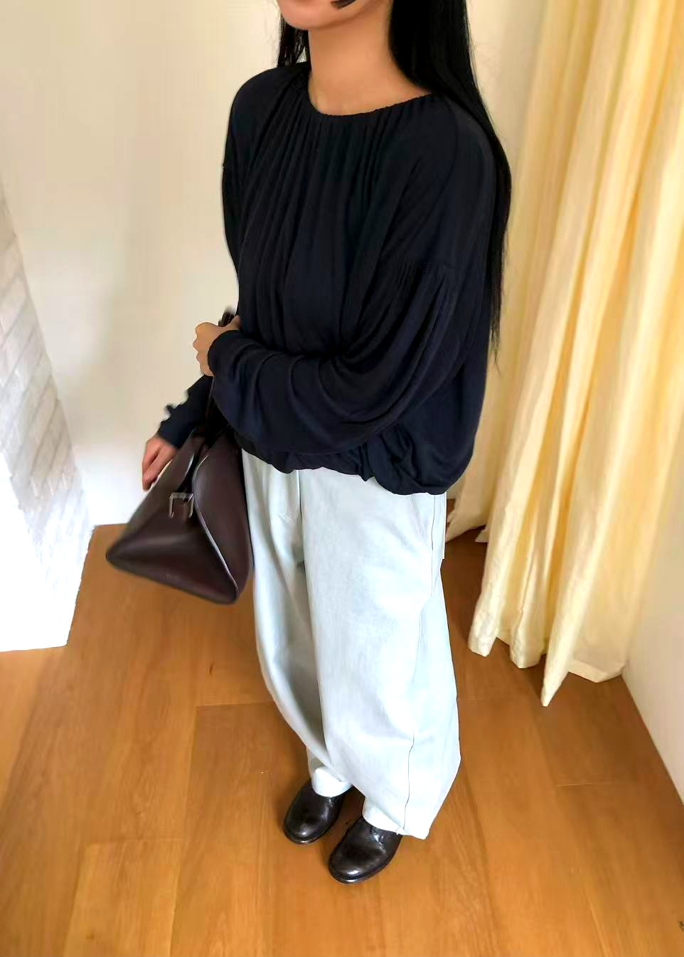 스타일리시하고 편안한 여성용 상의, 봄과 가을에 적합한 의상