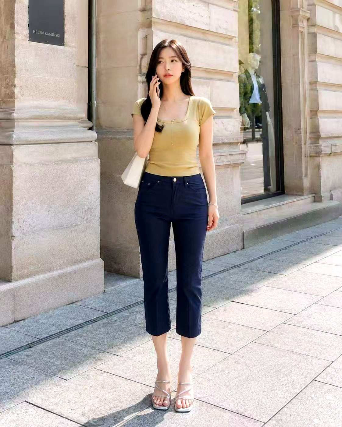 패셔너블 캐주얼 여성 9부 바지 - 편안하고 다재다능