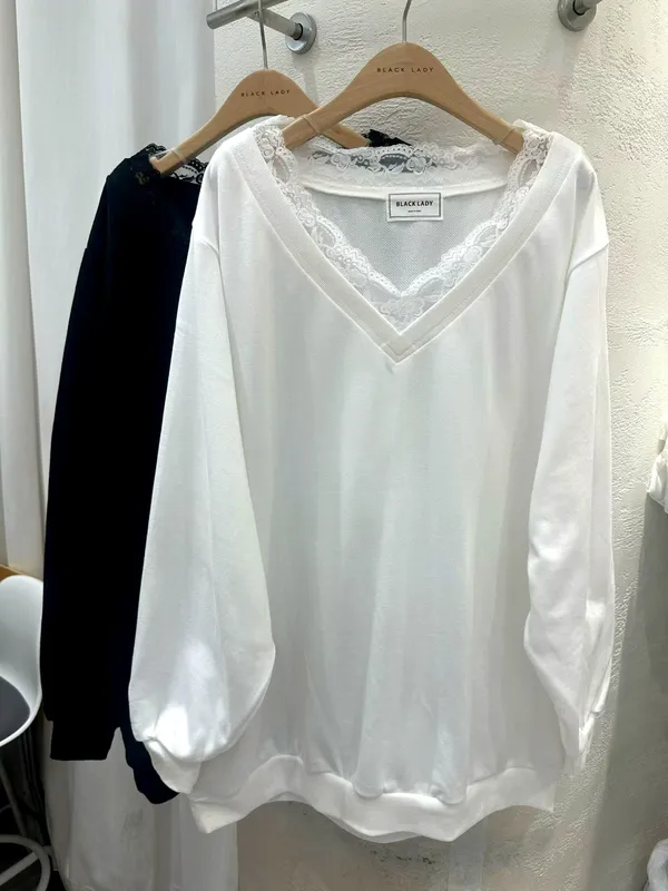 Elegant Lace V-Neck Women's Top, Comfortable and Stylish