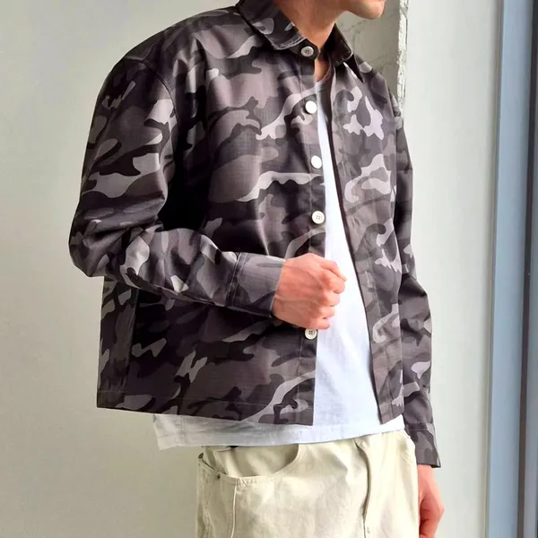 Stylish Camouflage Men's Top, Casual and Comfortable
