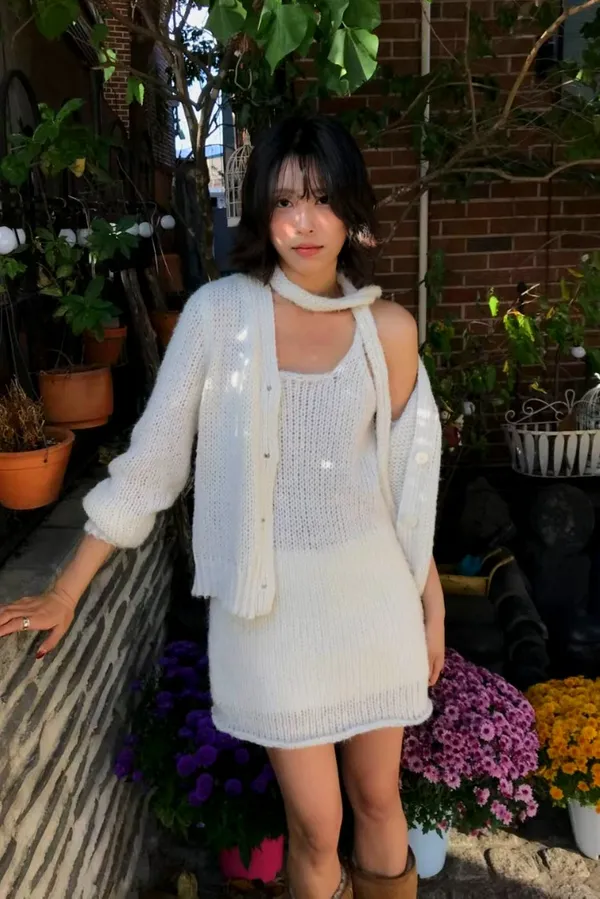 優雅針織女裝套裝，溫暖舒適，完美搭配秋冬
