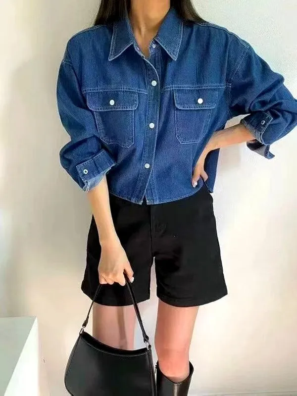 時尚牛仔襯衫，休閒百搭，展現個性魅力