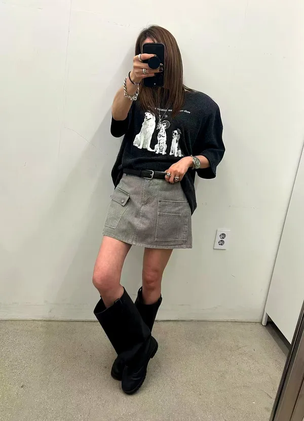 Trendy Loose Fit Printed T-Shirt, Comfortable and Versatile