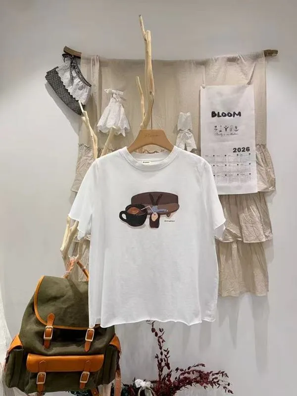 Cute Cartoon Printed Short Sleeve T-Shirt