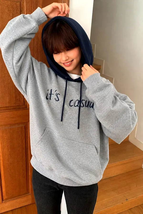 Hoodie Gray Bergaya Santai, Selesa dan Serbaguna