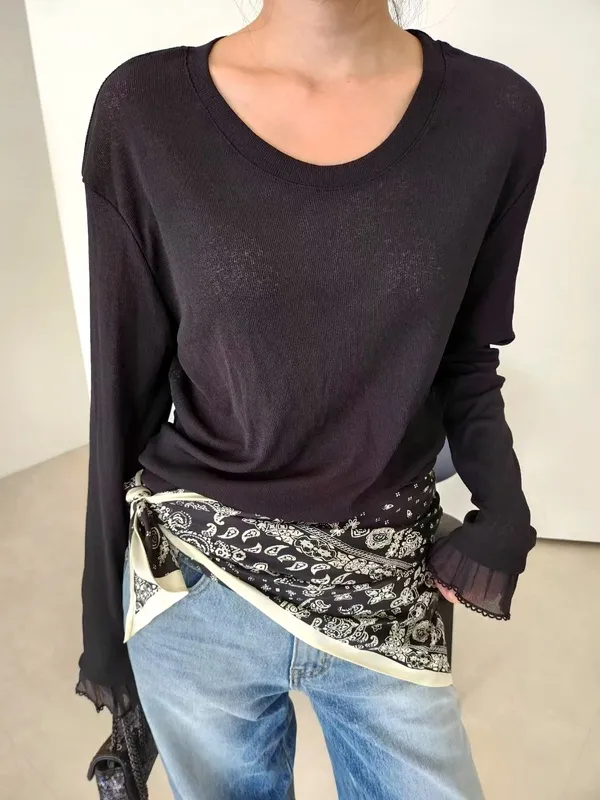 Stylish Black Women's Top - Comfortable and Casual Style