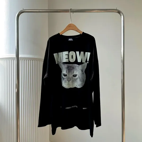 Personalized Printed Long Sleeve T-Shirt, Comfortable Casual Style