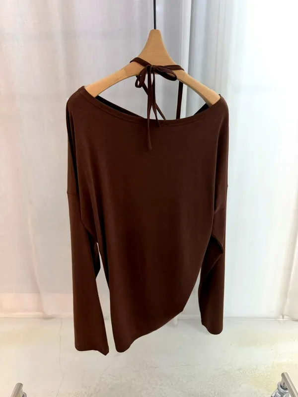 Stylish Casual Brown Women's Top - Comfortable and Breathable