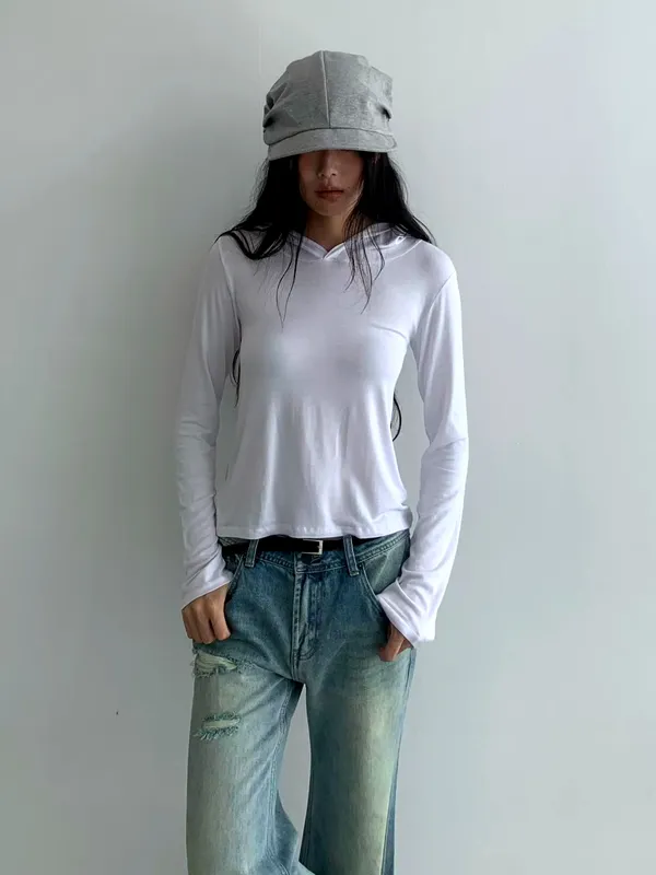 T-Shirt Lengan Panjang Wanita yang Bergaya dan Serbaguna, Selesa dan Bernafas
