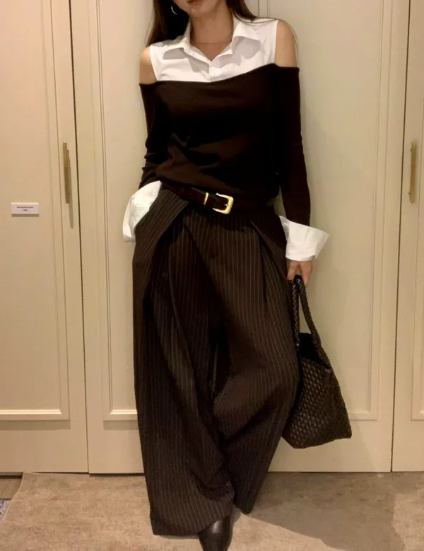 Stylish Loose Striped Women's Pants - Elegant and Comfortable
