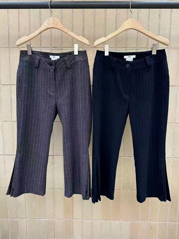 Stylish Striped Casual Pants with Elegant Slimming Design