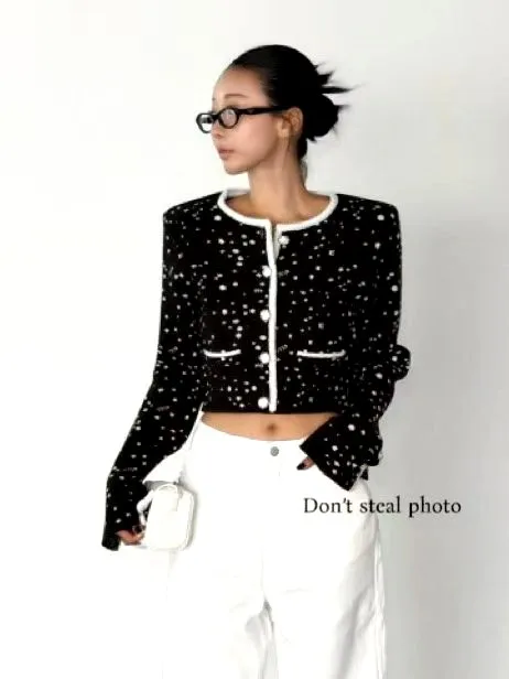 Stylish Black Top with Sequin Accents for an Elegant Look