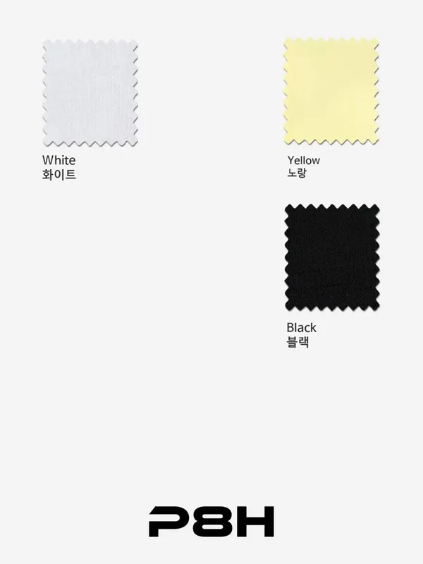 Colorful Fabric Samples - White, Yellow, Black