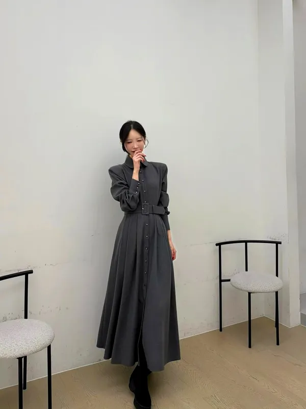 Elegant Women's Dress - Classic Gray Design for Various Occasions