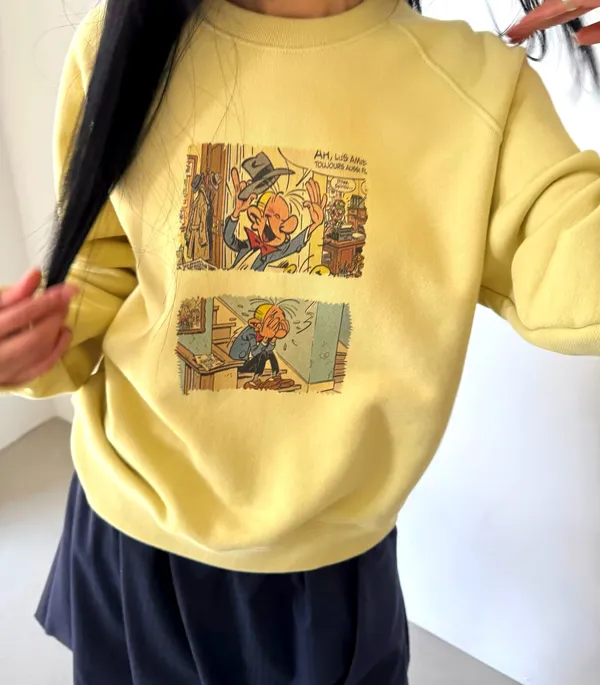 Cartoon Pattern Loose Women's Top