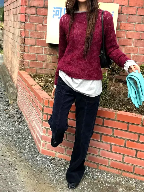 Stylish Knitted Sweater - Warm and Comfortable, Perfect for Fall and Winter