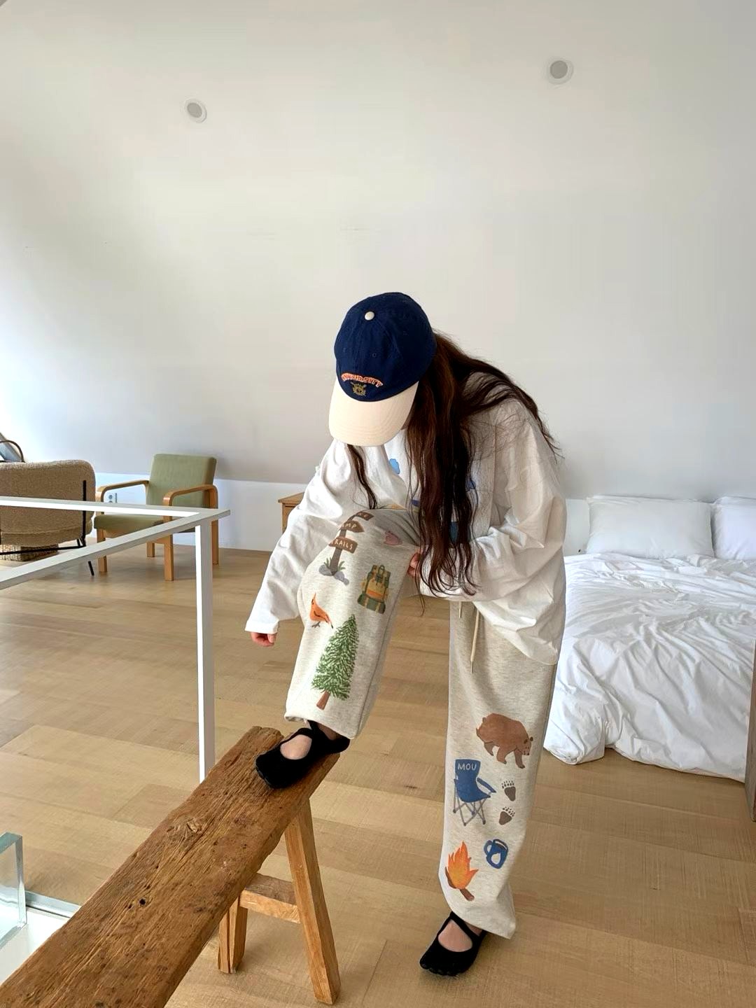 스타일리시한 캐주얼 여성 바지, 편안하고 다양한 스타일에 적합