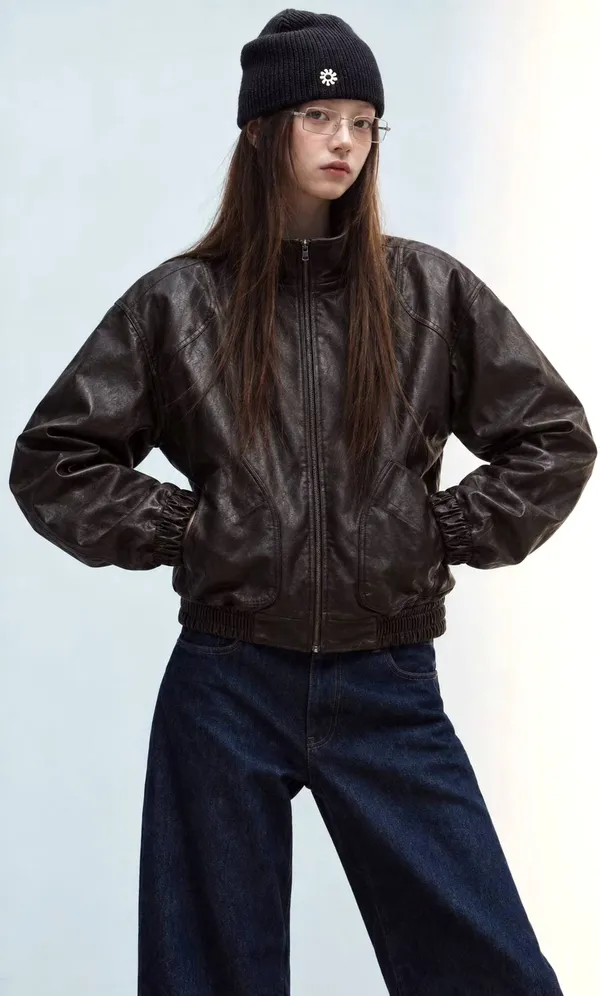 Stylish Casual Men's Top, Genuine Leather Jacket, Warm and Comfortable