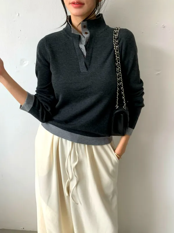 เสื้อไหมพรมดีไซน์ทันสมัย เรียบง่าย สวมใส่สบาย