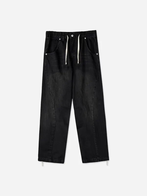 Stylish Casual Black Loose Pants for Men, Comfortable and Versatile