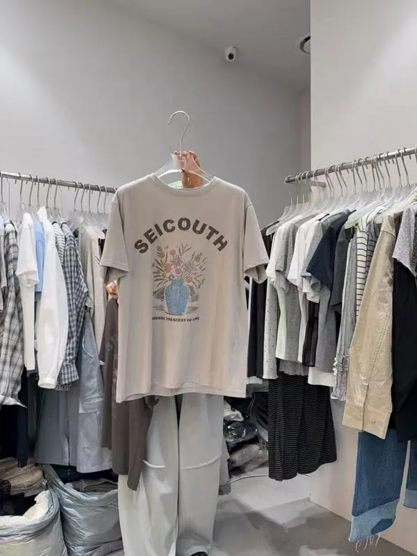 SEICOUTH Floral Pattern Loose T-Shirt