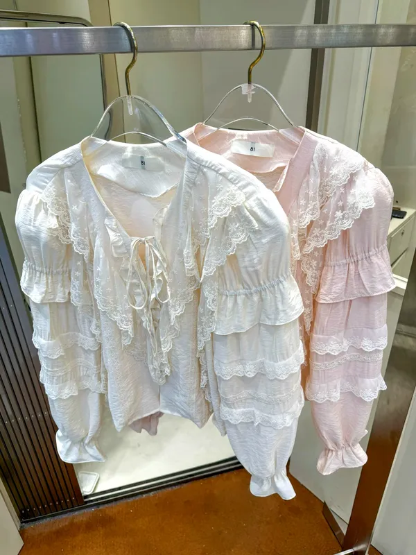 Lace-Trimmed Women's Top - Elegant and Fashionable