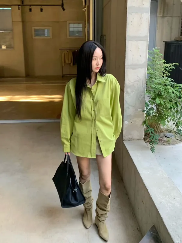 Fresh Green Shirt - A Stylish and Versatile Top for Women